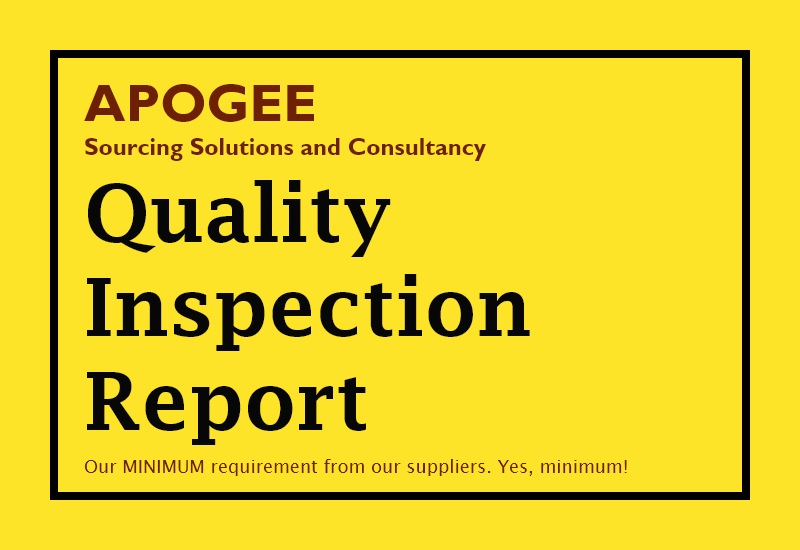 Quality Inspection Report by APOGEE