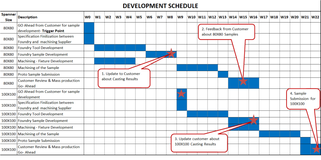 25 must have points: Master Development Schedule