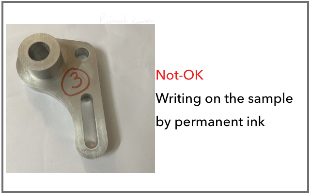It's Not-OK to write on the sample