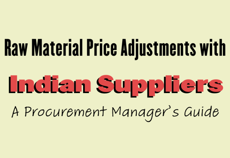 Navigating Price Adjustments with Indian Suppliers